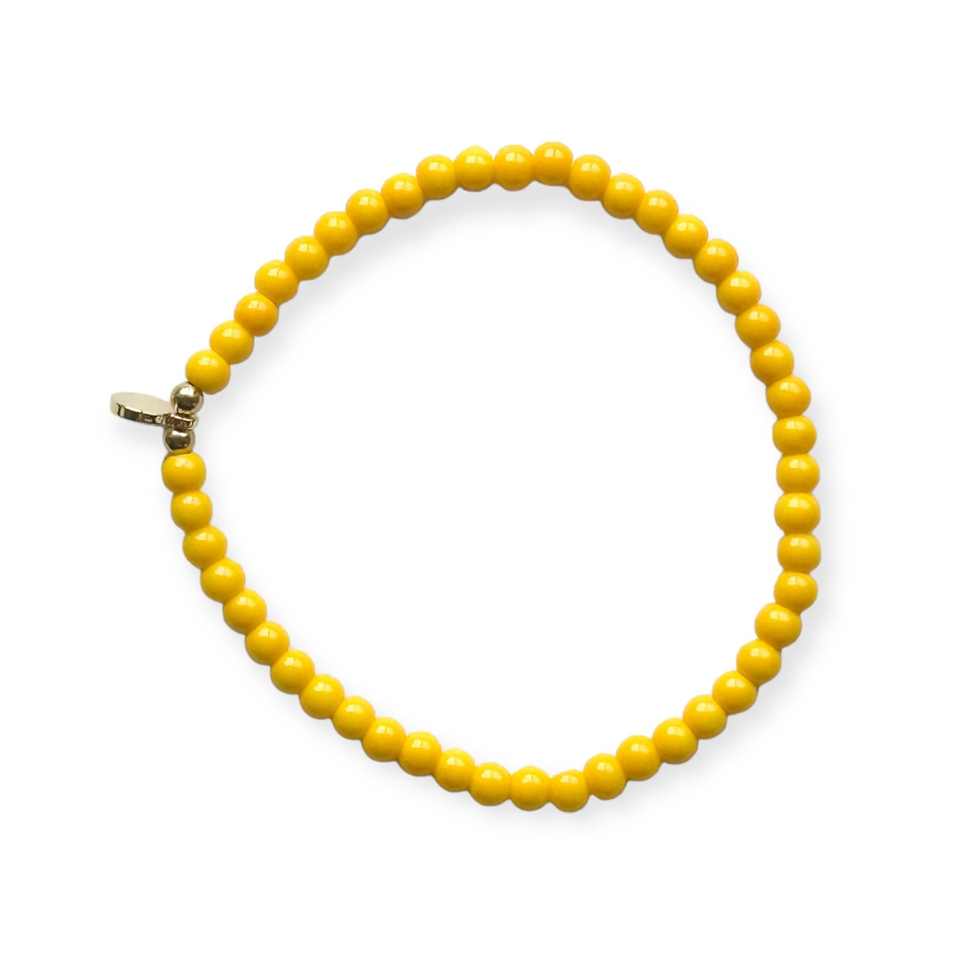 Solid 4mm Stone Stacking Bracelet
