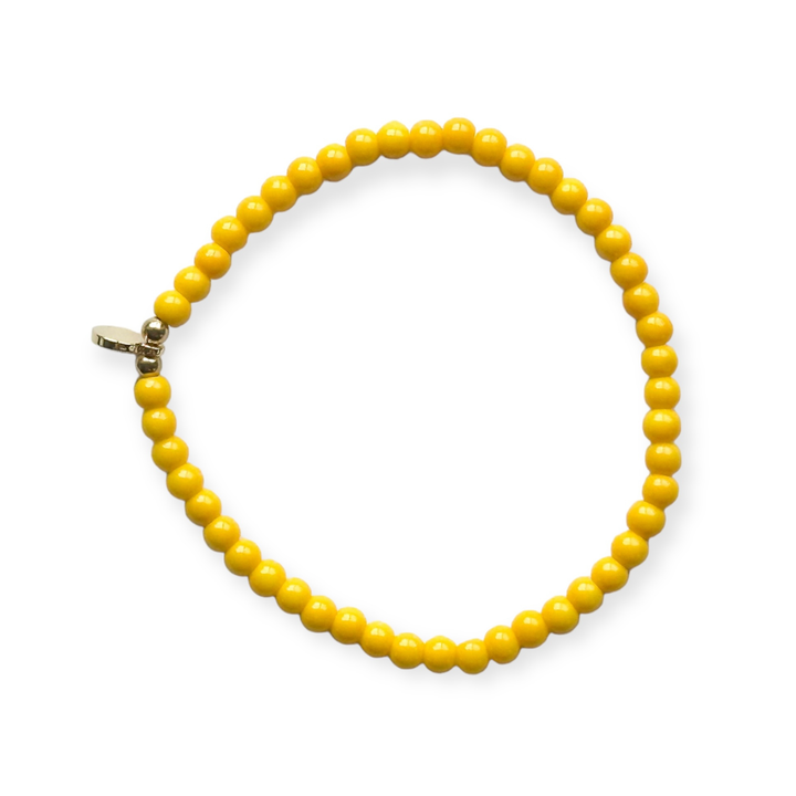 Solid 4mm Stone Stacking Bracelet
