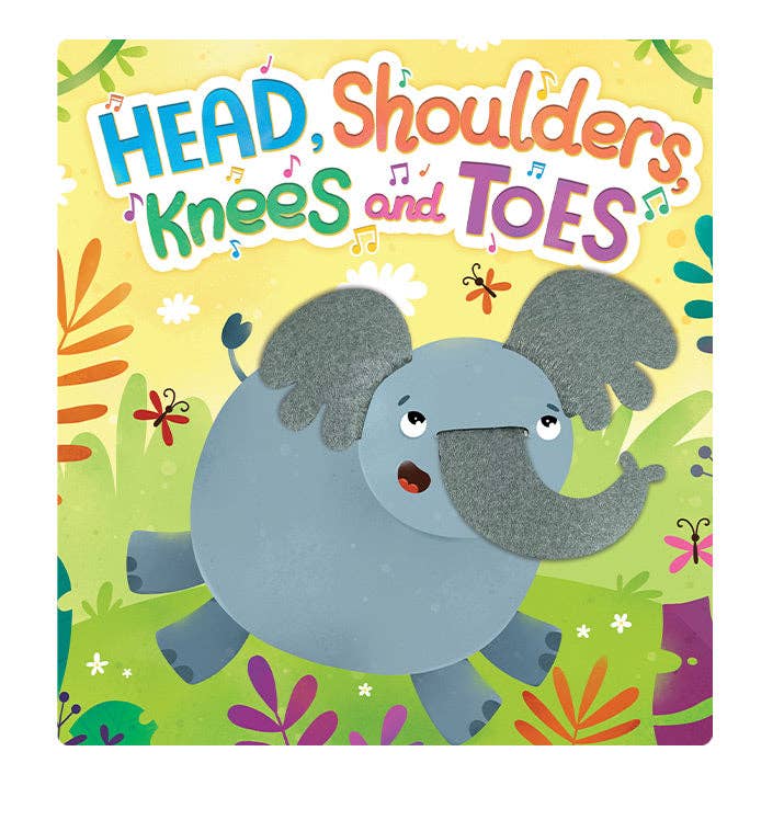 Head, Shoulders, Knees and Toes - Sensory Board Book with Multiple Touch and Feel Felt Legs and More