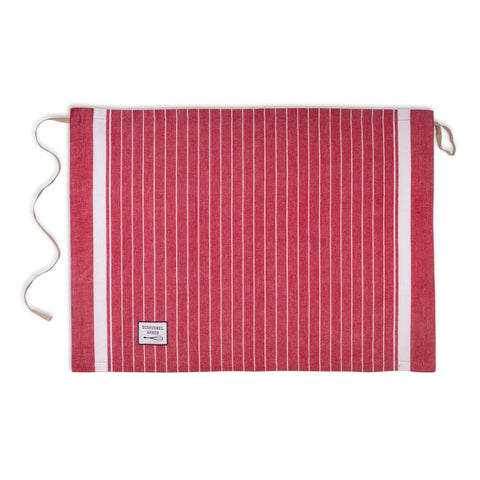 Red Classic Stripe Dishtowel Apron