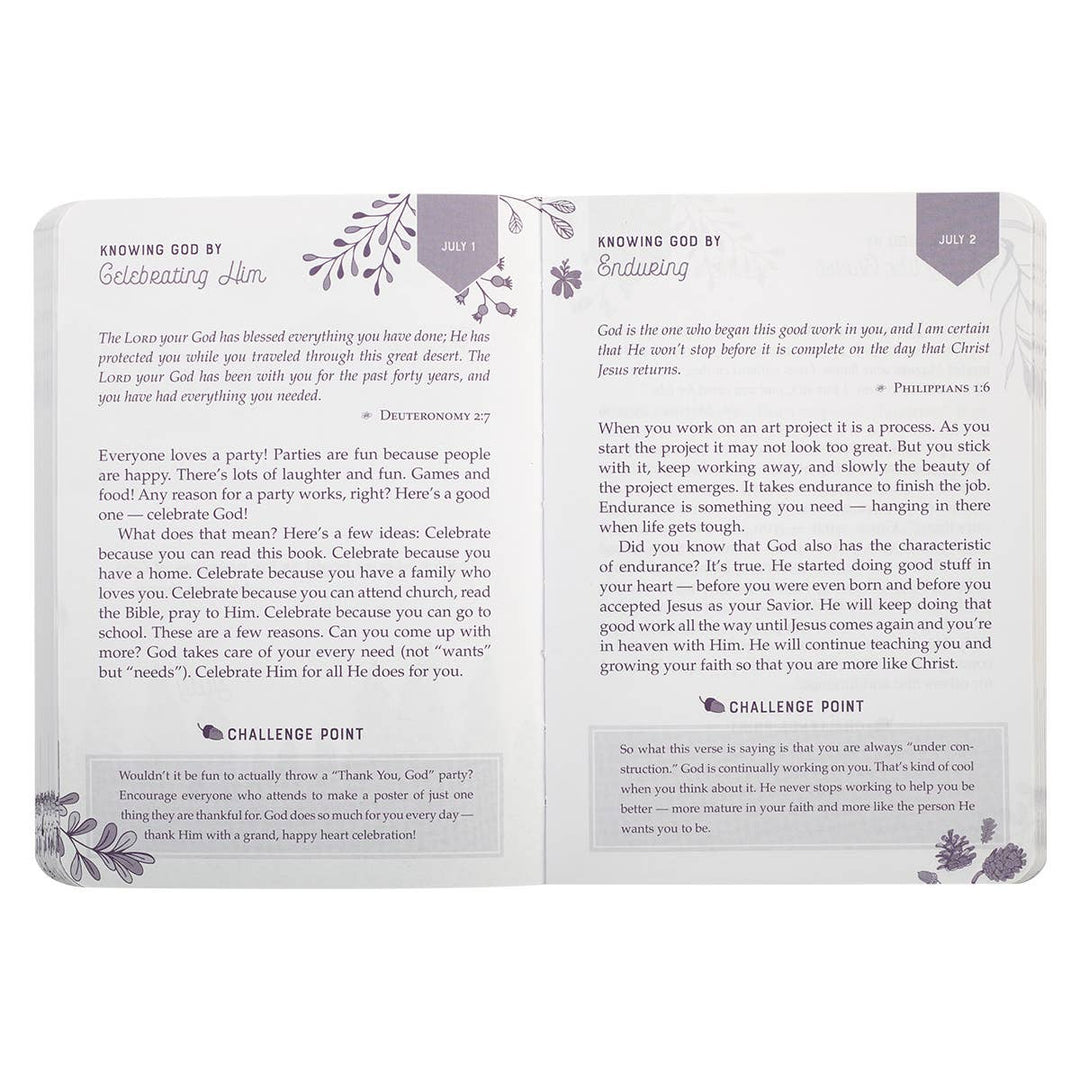 Kid Book 365 Days to Knowing God for Girls Softcover