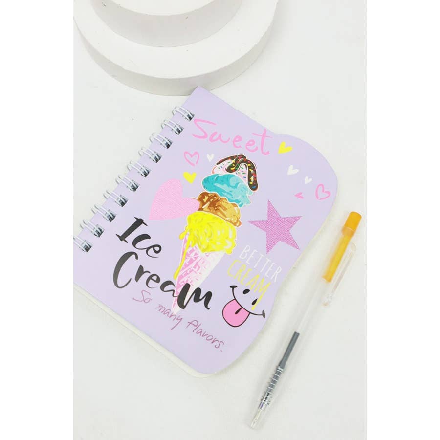 Ice Cream and Cup Cake NoteBook with Pen Set