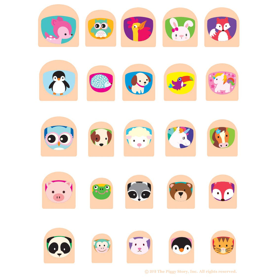 Cutie Stick-On Earring and Nail Sticker Gift Set- Animals