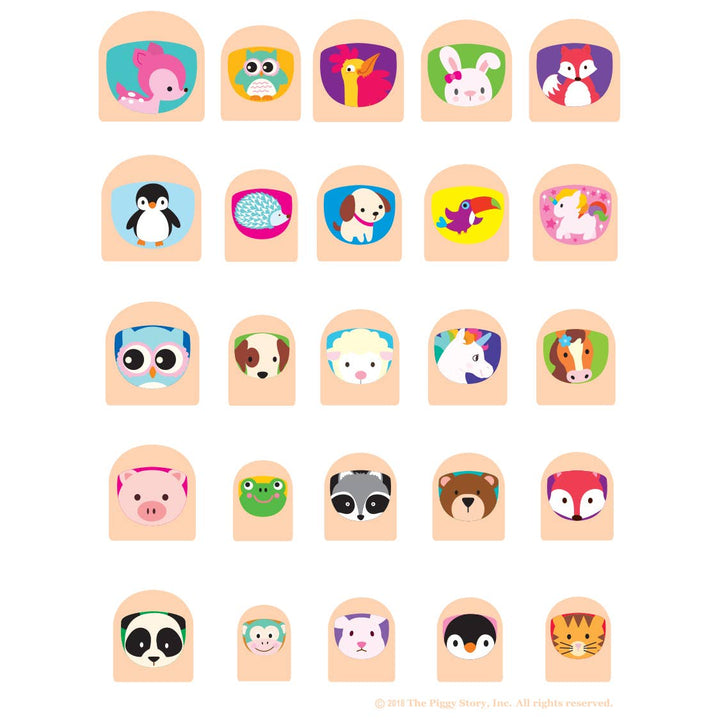 Cutie Stick-On Earring and Nail Sticker Gift Set- Animals