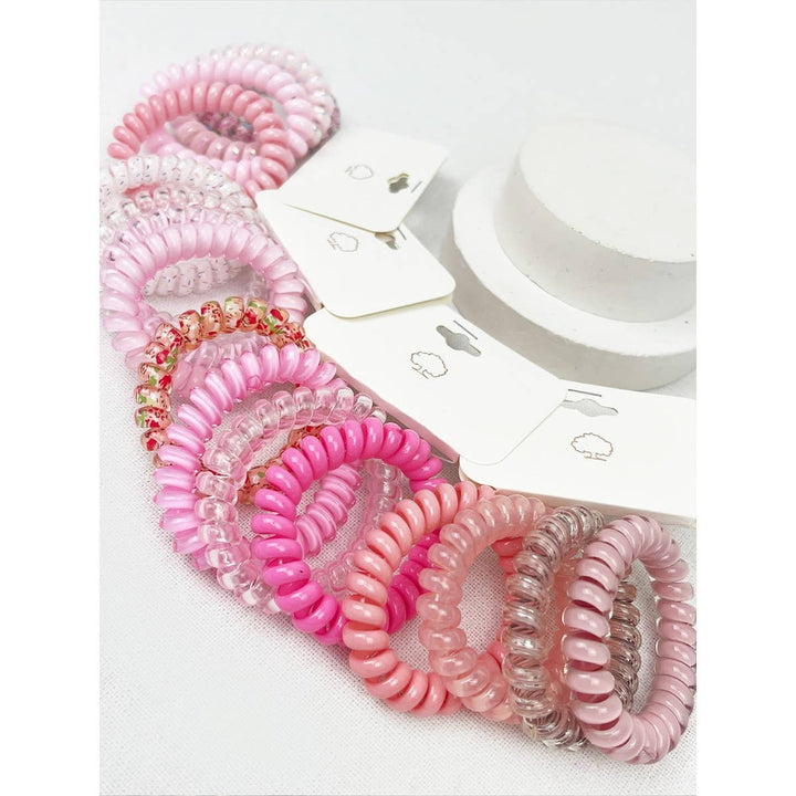 Pink Shades  Spiral Hair Ties