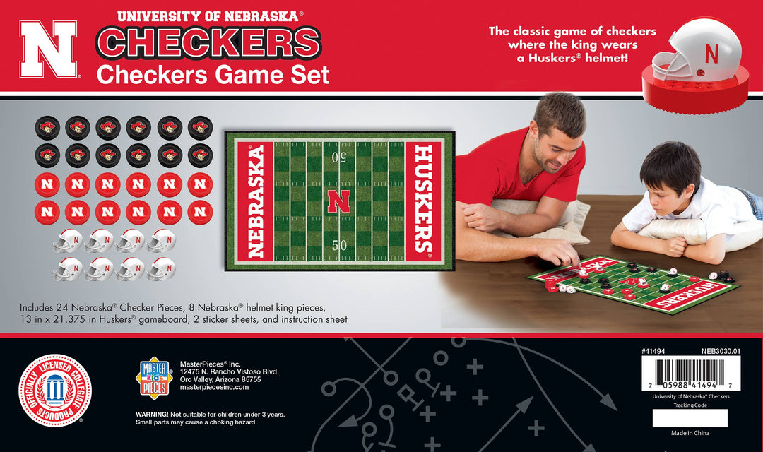 Nebraska Cornhuskers Checkers Board Game