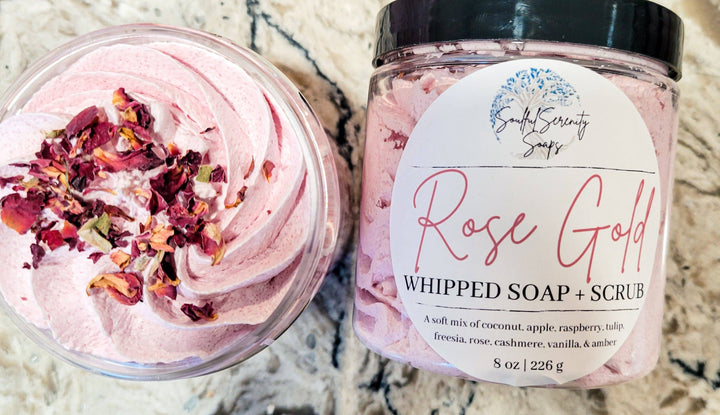Rose Gold Whipped Soap + Scrub