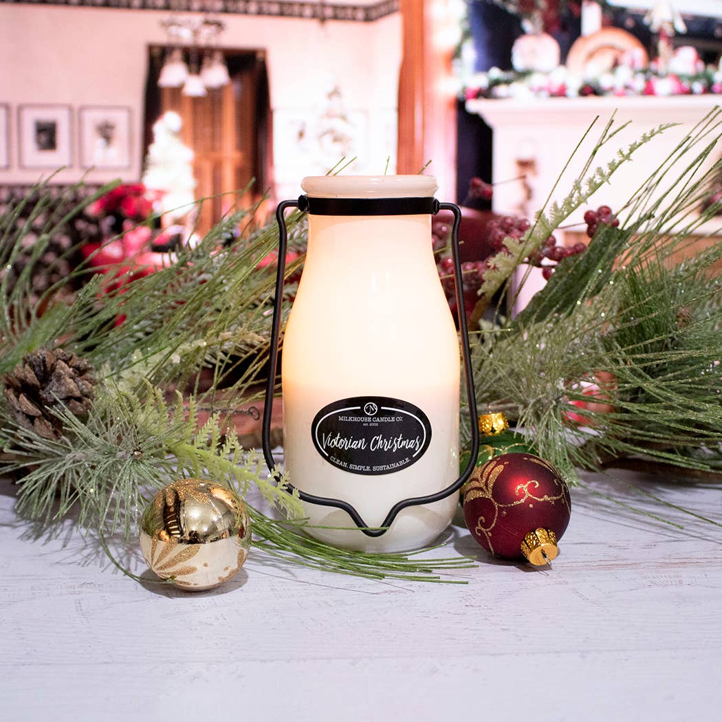 14 oz Milkbottle Candle: Victorian Christmas