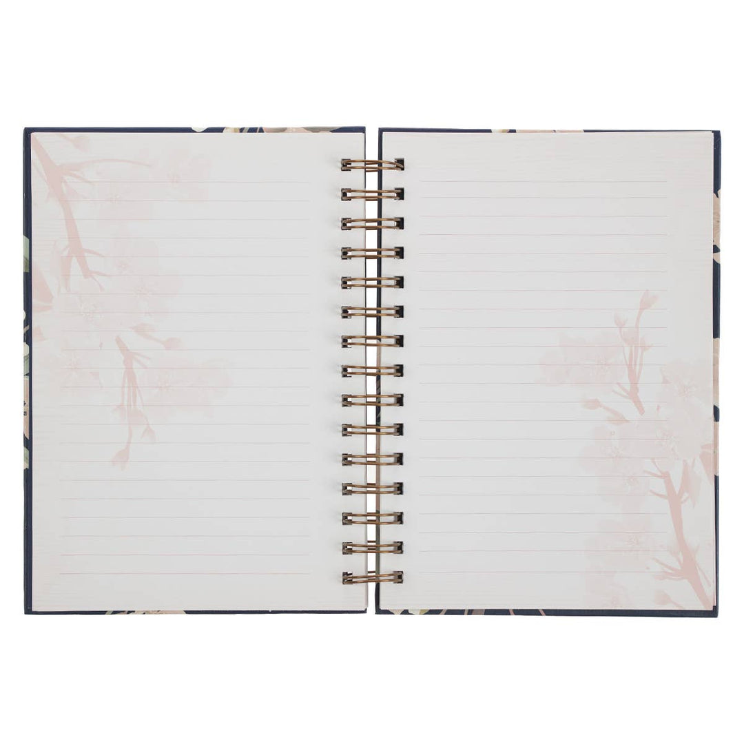 It Is Well Large Wirebound Journal in Navy
