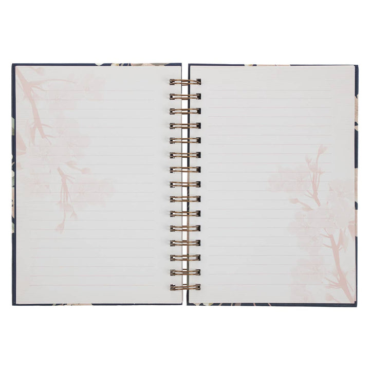 It Is Well Large Wirebound Journal in Navy