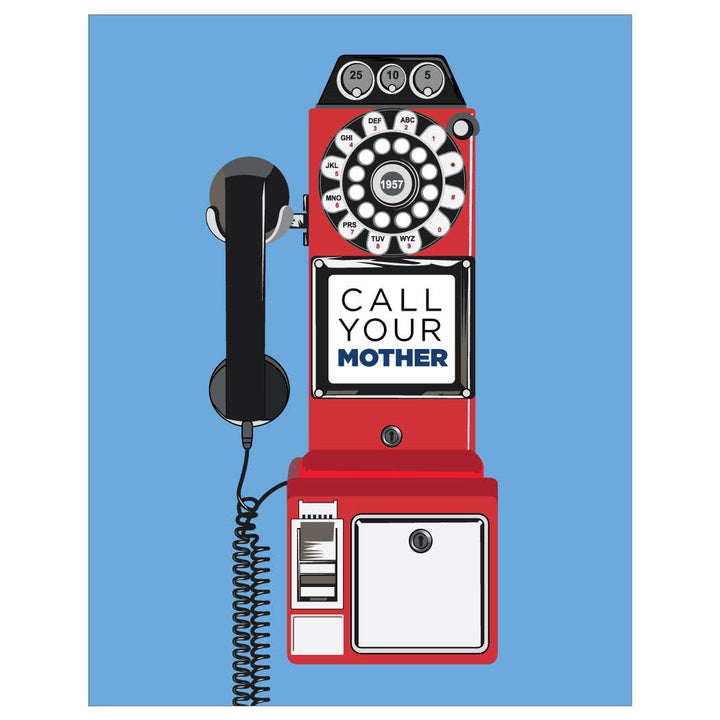 2.5'' x 3.5'' Call Your Mother Payphone Magnet