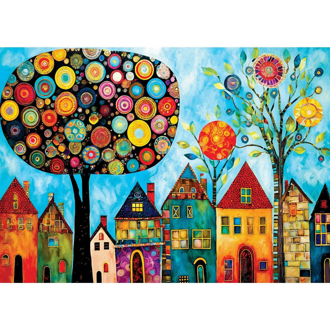 Whimsical Town - My Happy Place 500 Piece Jigsaw Puzzle
