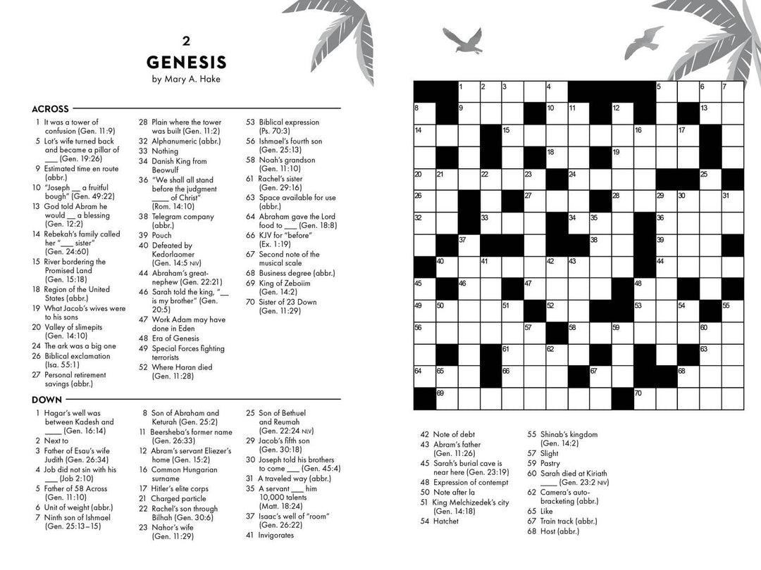 Relaxing Bible Crosswords