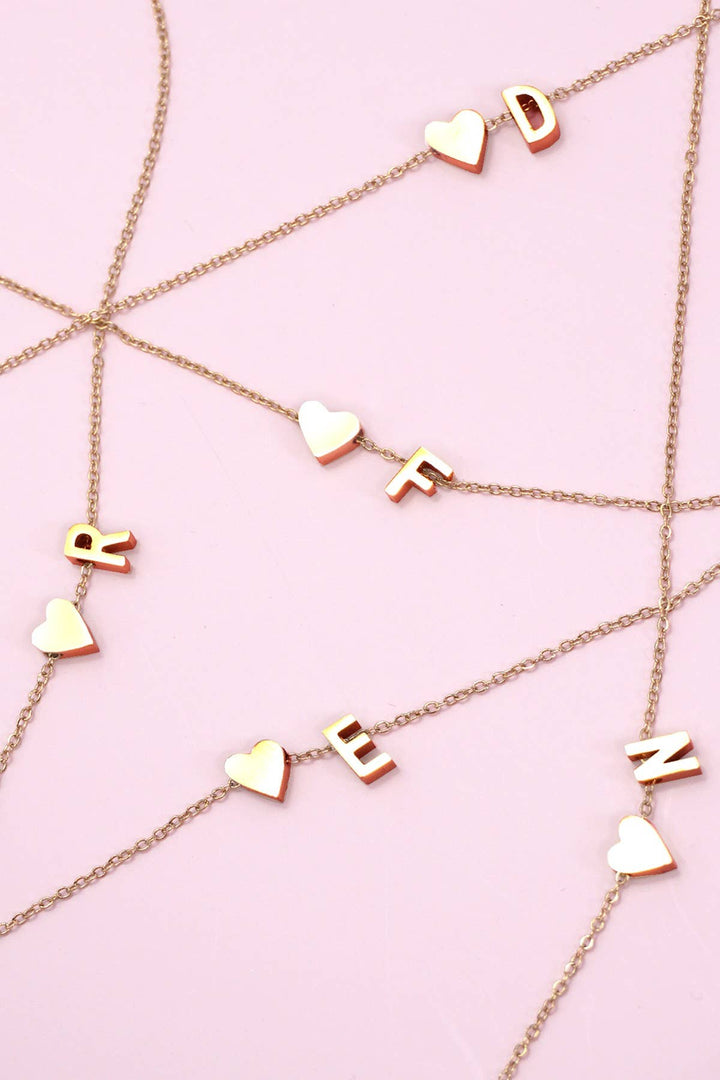 18K STAINLESS STEEL TARNISH FREE INITIAL NECKLACE | 40NK9440