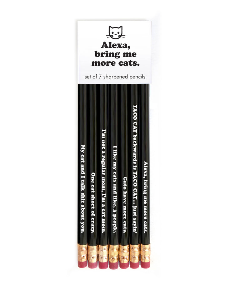 ALEXA, BRING ME MORE CATS PENCIL SET