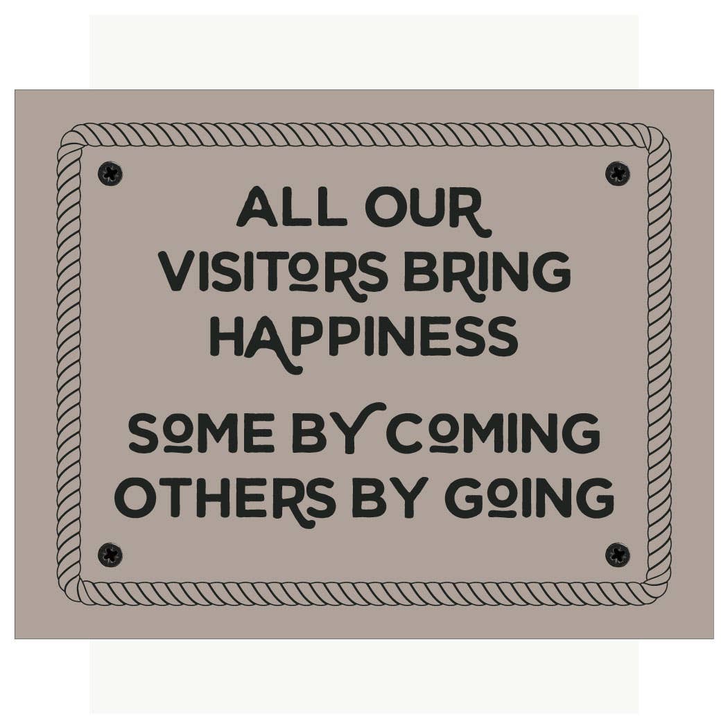 2.5'' x 3.5'' All Our Visitors Bring Happiness Magnet