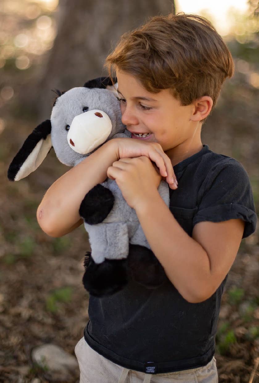 World's Softest Lushee 16 inch Gray Darly Donkey Plush Toy