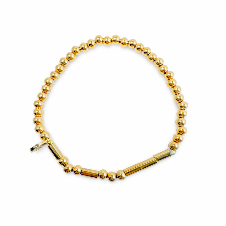 Morse Code Gold Waterproof Beaded Bracelet | DREAM