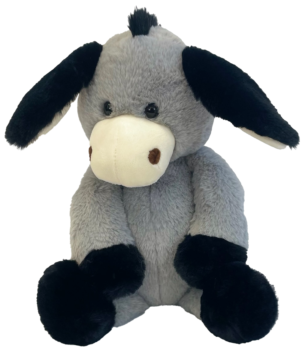 World's Softest Lushee 16 inch Gray Darly Donkey Plush Toy