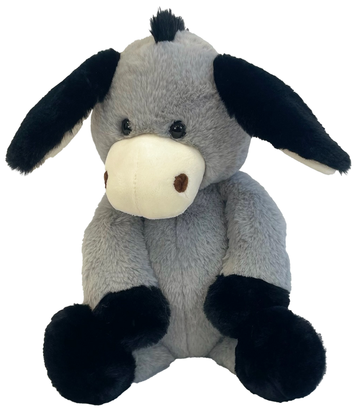 World's Softest Lushee 16 inch Gray Darly Donkey Plush Toy