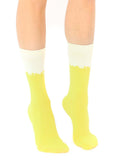 3D Packaged Crew Socks - Beer Glass - Yellow