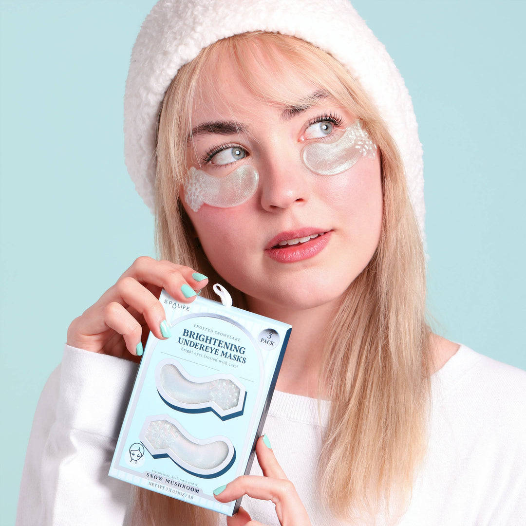 Christmas Holiday Frosted Snowflake Hydrogel Undereye Masks