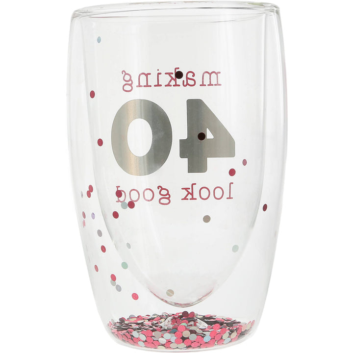 40 - 14 oz Double-Walled Glass