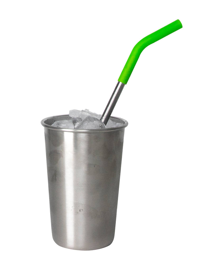Krumbs Kitchen 4 Pack Stainless Steel Straws + Brush Cleaner