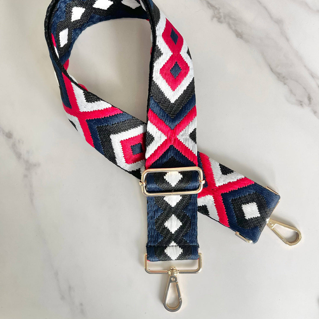 Diamond Bag Strap - Red