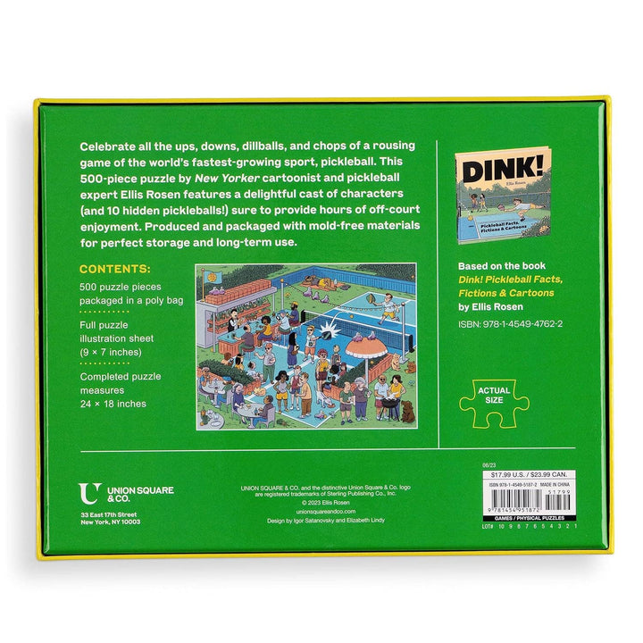 Pickleball Jigsaw Puzzle: Based on the Book Dink!