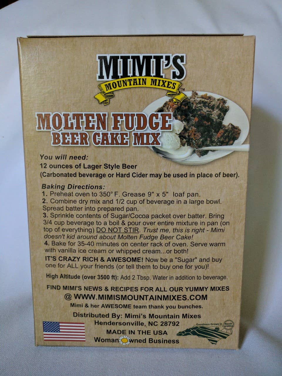 MOLTEN FUDGE BEER CAKE MIX