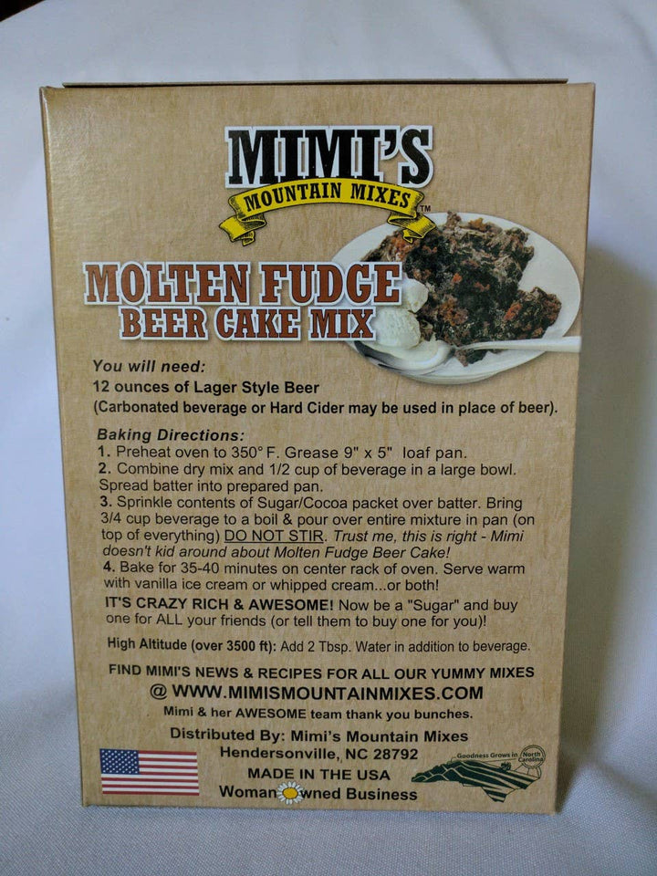 MOLTEN FUDGE BEER CAKE MIX