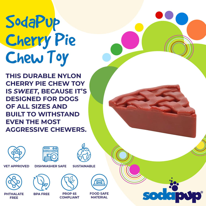 Cherry Pie Durable Nylon Dog Chew Toy and Treat Holder