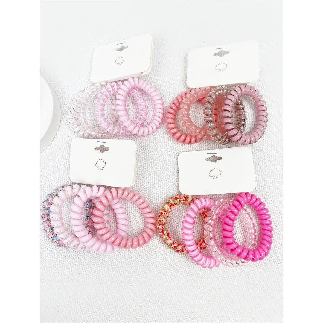 Pink Shades  Spiral Hair Ties