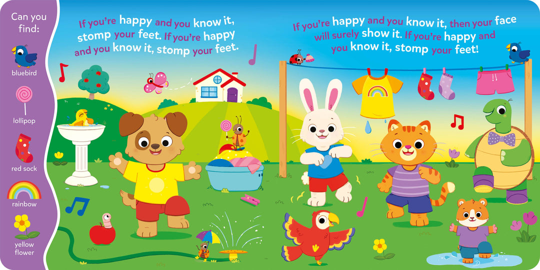 Search & Find If You're Happy & You Know(6-Button Song Book)
