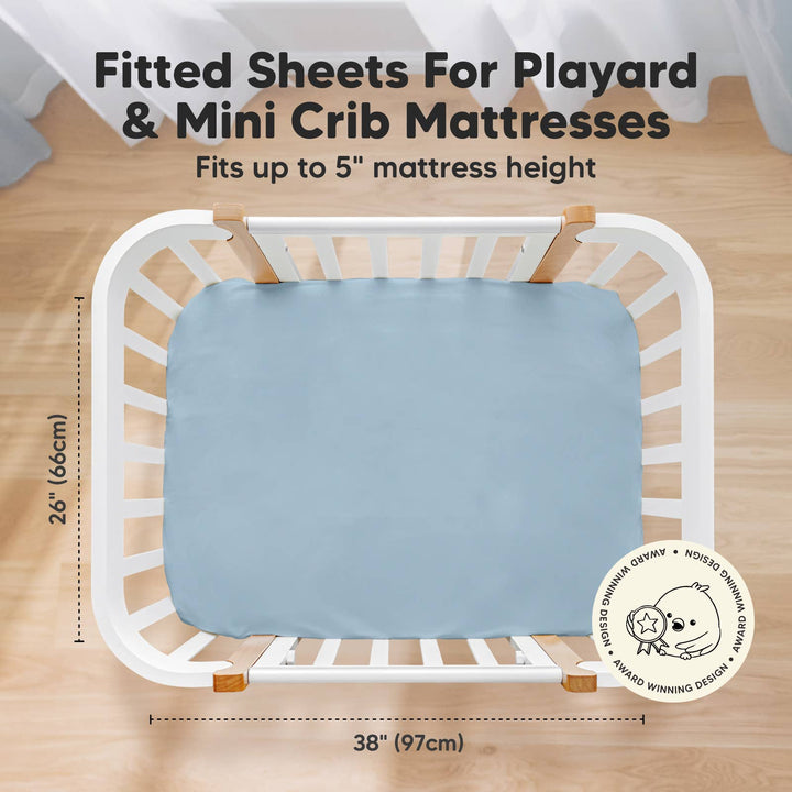 KeaBabies Isla Fitted Mini Crib Sheets, Pack and Play Sheet