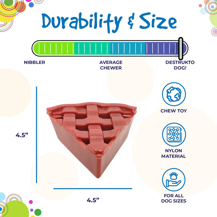 Cherry Pie Durable Nylon Dog Chew Toy and Treat Holder