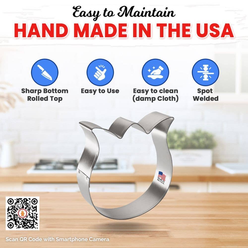 Rose Tulip Flower Cookie Cutter 3.25 in B1560