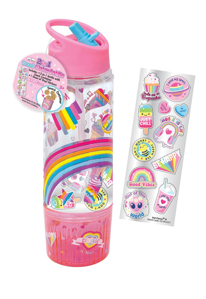 Snack Water Bottle, Rainbow
