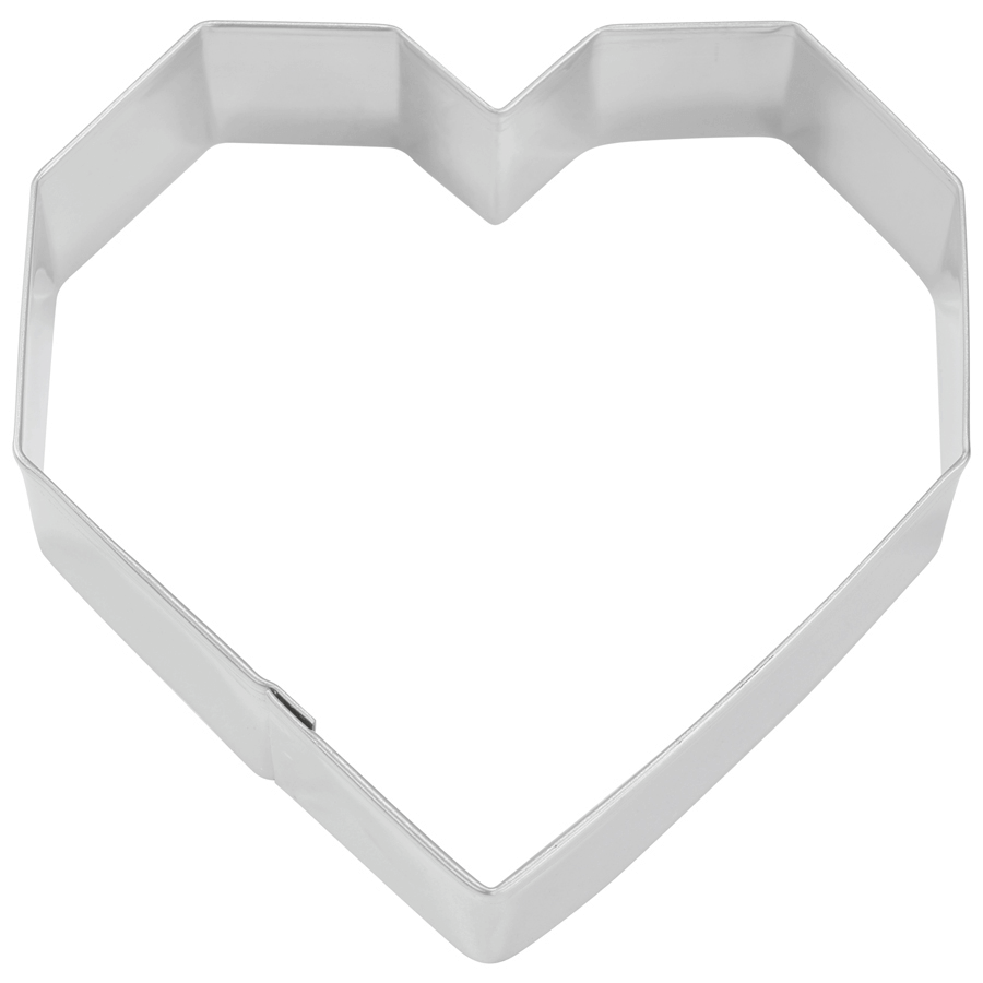 Geo Heart Cookie Cutter (3.5")