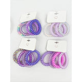 4-Pcs Multicolor Spiral Hair Ties