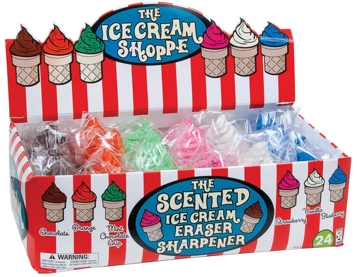 ICE CREAM SHOPPE SCENTED ERASER WITH SHARPENER
