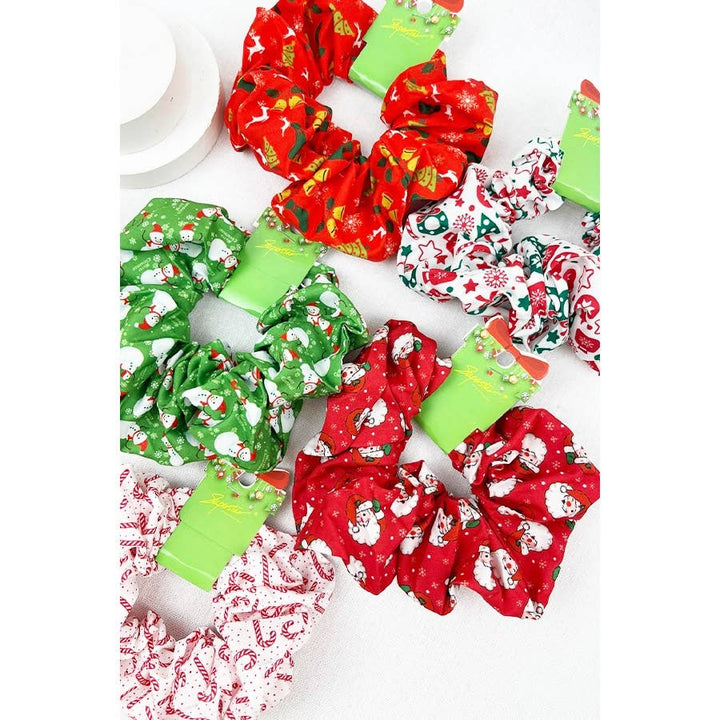 Big Size Christmas Fabric Hair Scrunchies