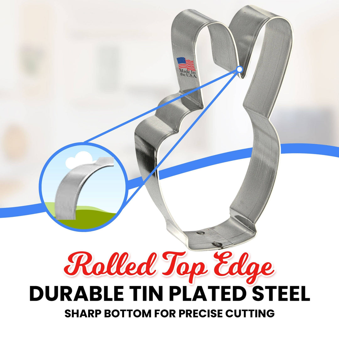 Hand Peace Sign Cookie Cutter 4" B1015