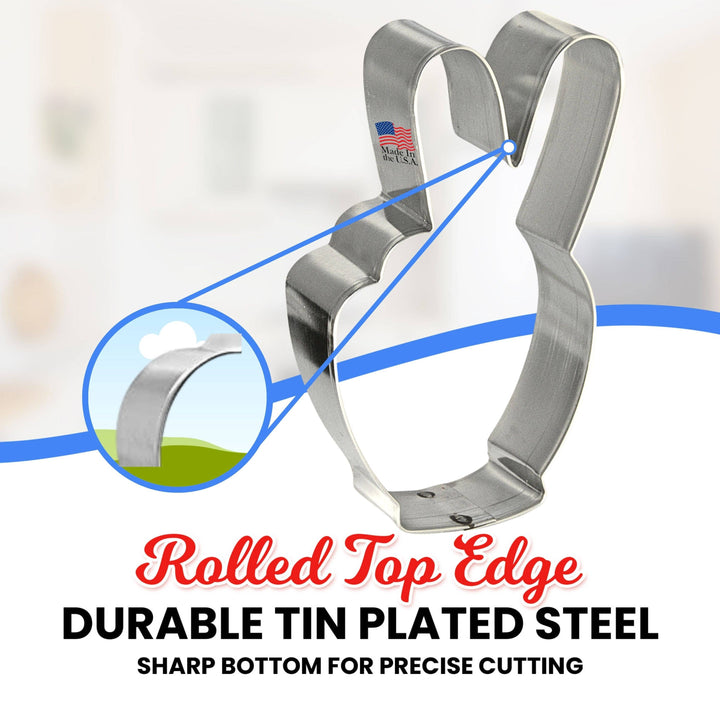 Hand Peace Sign Cookie Cutter 4" B1015