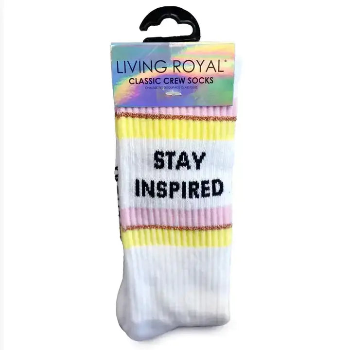 Classic Crew Socks w/ Ribbed Tubing - "Good Luck Socks"
