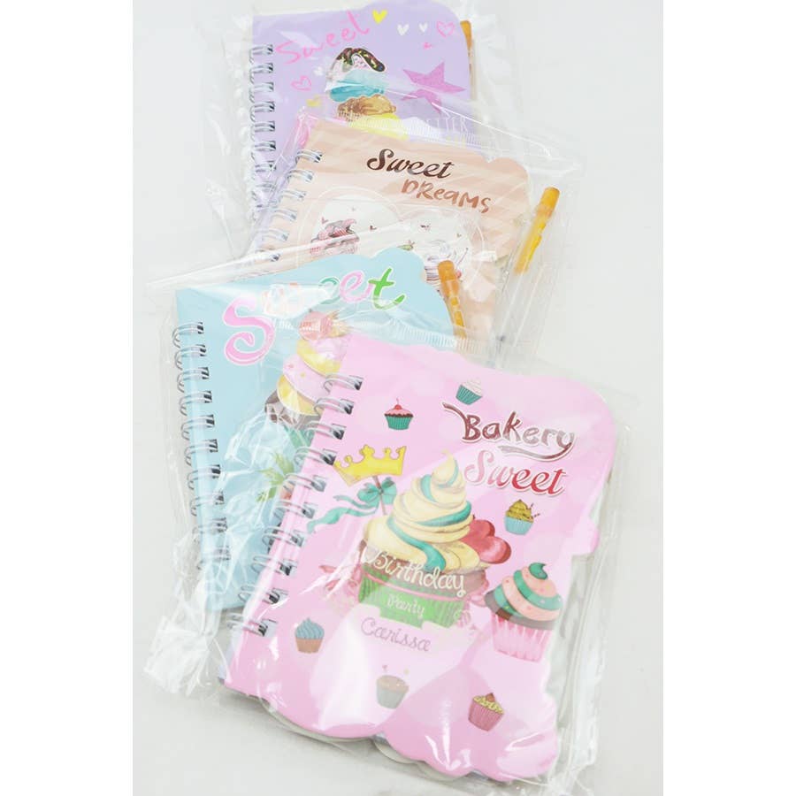 Ice Cream and Cup Cake NoteBook with Pen Set