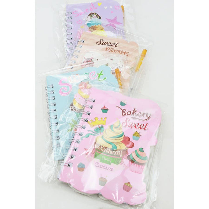 Ice Cream and Cup Cake NoteBook with Pen Set