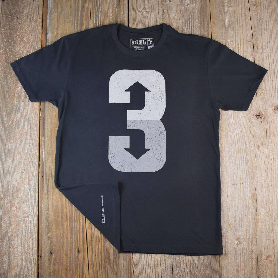 3 Up 3 Down (Black) - Men's Tee