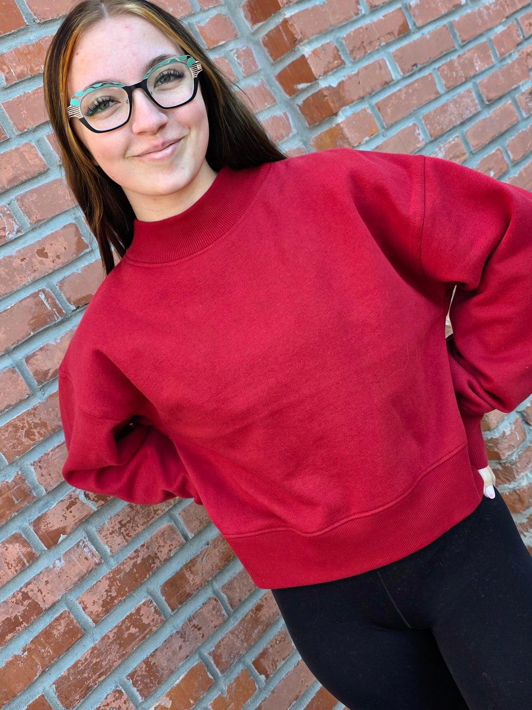 Hailey Sweatshirt Red and Crimson